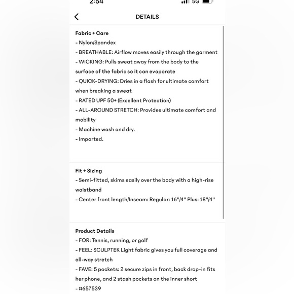 Athleta Fairway Golf Skort 16” - Picture 10 of 10